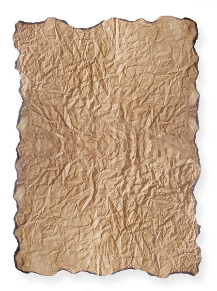 Текстура смятой коричневой бумаги — стоковое фото
