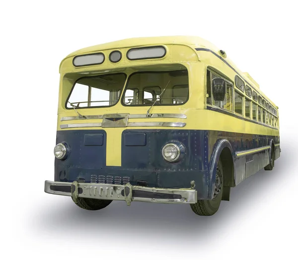 Gelber Bus isoliert auf weißem Grund — Stockfoto