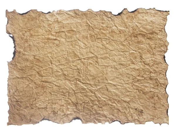 Texture of crumpled brown paper isolated Royalty Free Stock Images