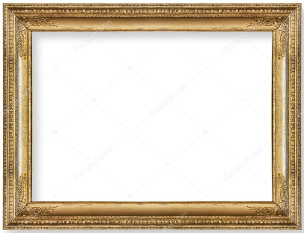 gold frame for a picture isolated