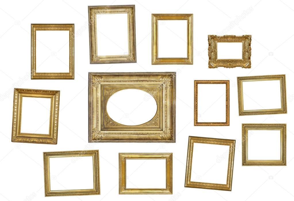 many gilded frames