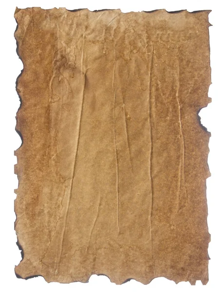 Текстура ретро-бумаги с обгорелыми краями — стоковое фото