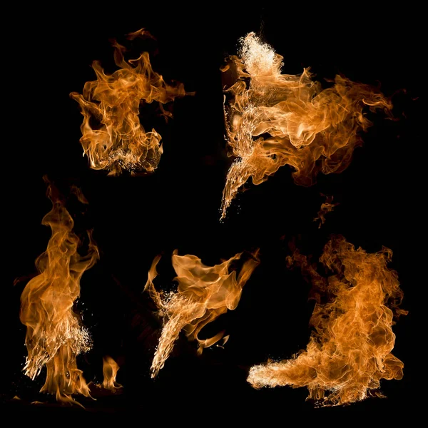 Огонь, пламя изолированное Стоковое Изображение