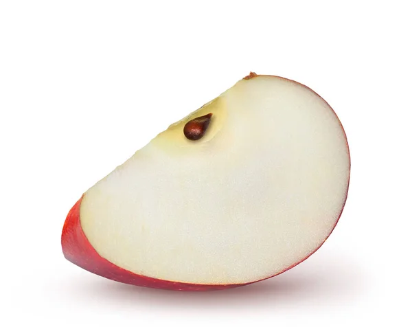 Punainen omenaviipale eristetty valkoisella pohjalla — kuvapankkivalokuva
