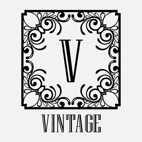 Monograma ornamental vintage — Vetor de Stock