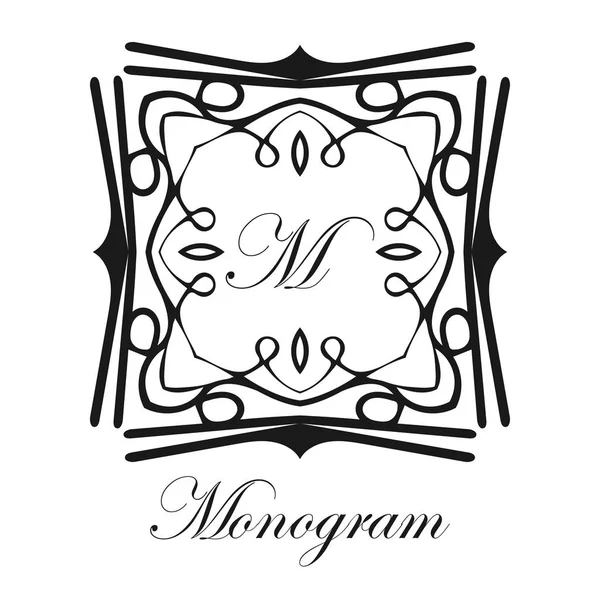 Monograma ornamental vintage — Vector de stock