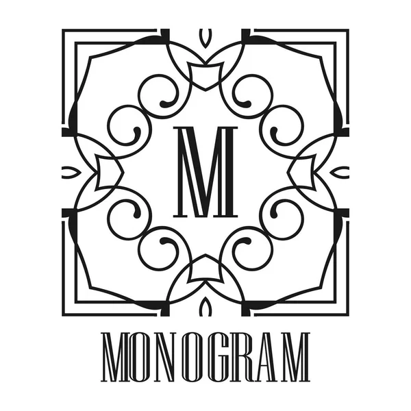 Monogramma ornamentale vintage — Vettoriale Stock