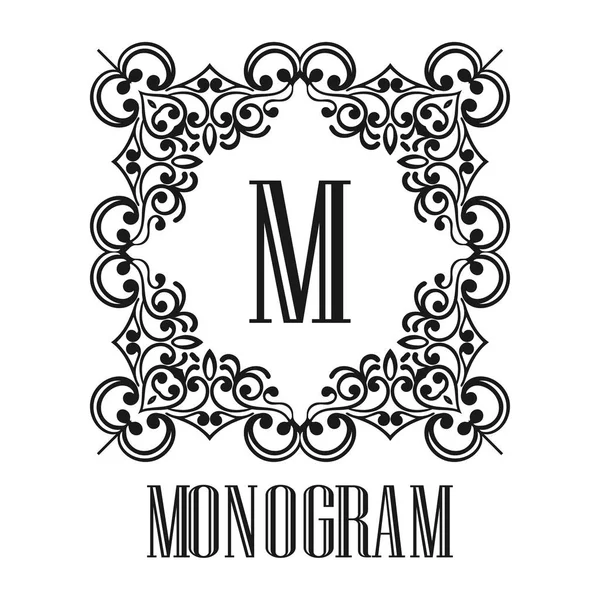 Monograma ornamental vintage — Vetor de Stock