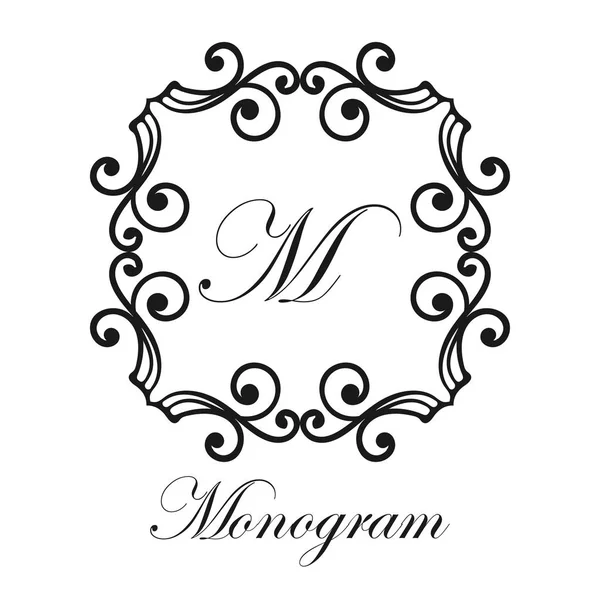 Vintage decoratieve monogram — Stockvector