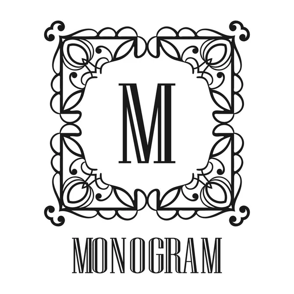 Vintage monogram ozdobnych — Wektor stockowy