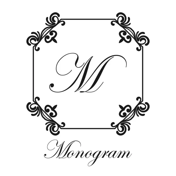 Vintage monogram ozdobnych — Wektor stockowy