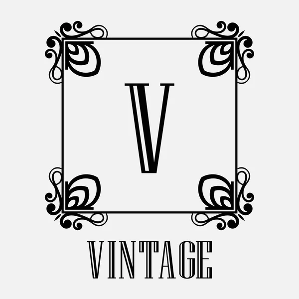 Monogramma ornamentale vintage — Vettoriale Stock