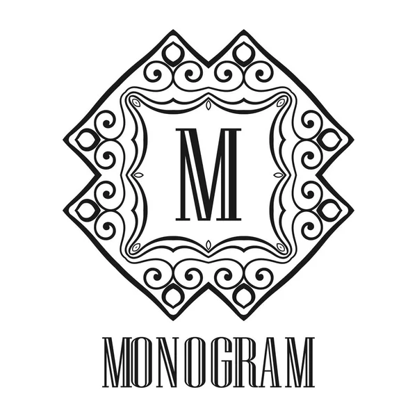 Vintage ozdobné monogram — Stockový vektor