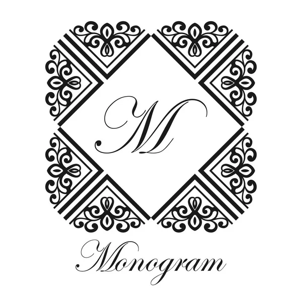 Monogramma ornamentale vintage — Vettoriale Stock