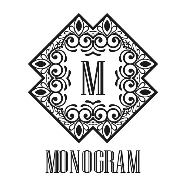 Vintage decoratieve monogram — Stockvector