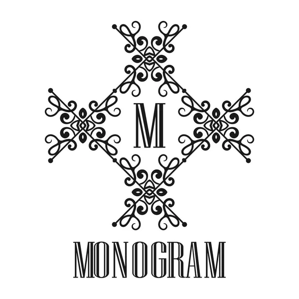 Monogramme ornemental vintage — Image vectorielle