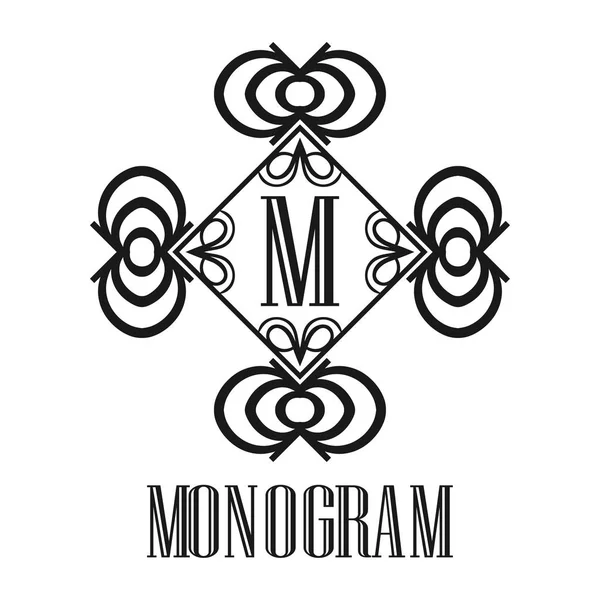 Vintage decoratieve monogram — Stockvector