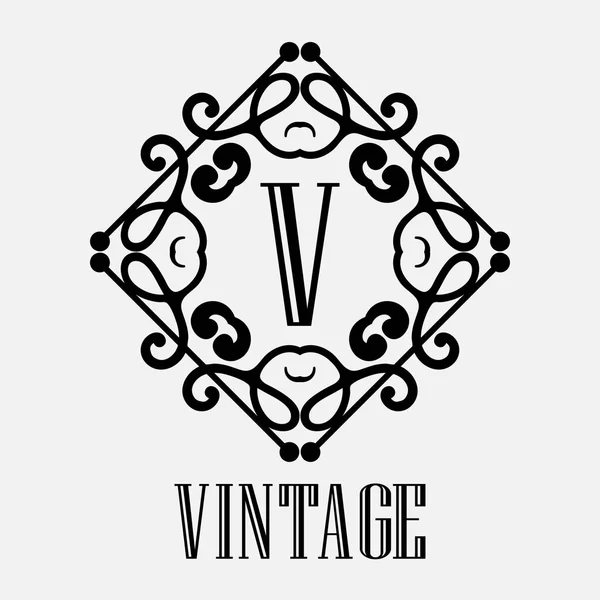 Vintage decoratieve monogram — Stockvector