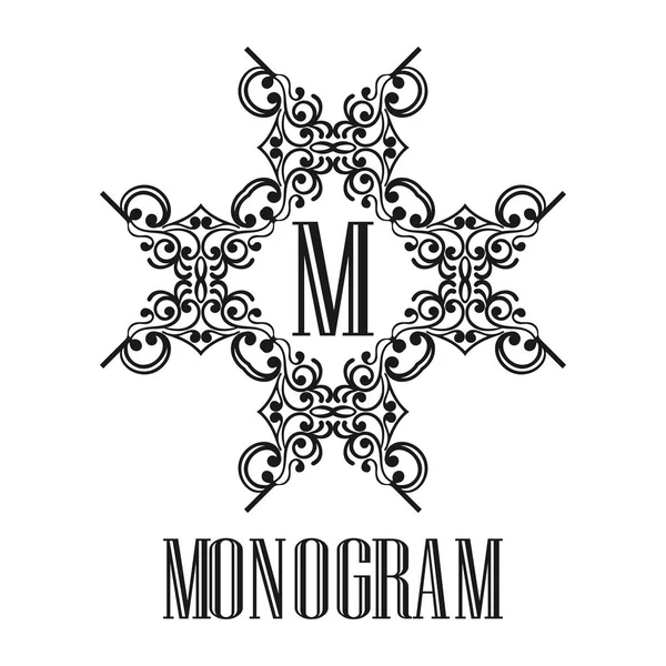 Monograma ornamental vintage — Vector de stock