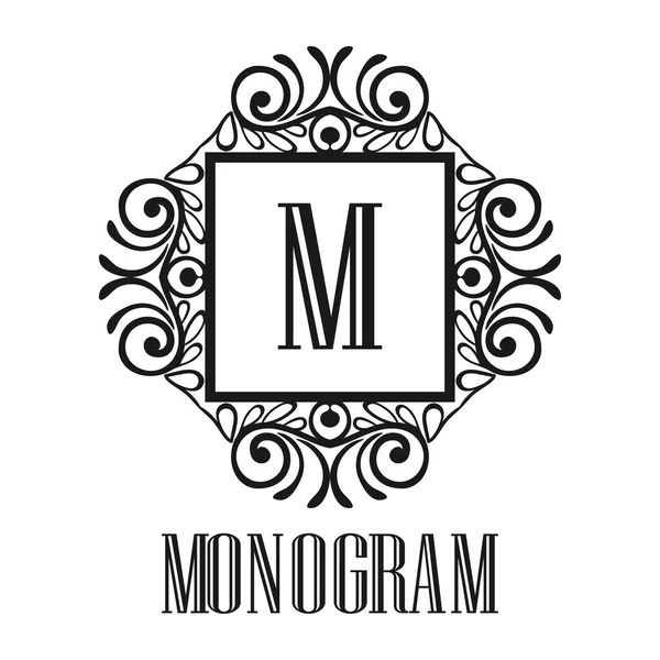 Monograma ornamental vintage — Vector de stock