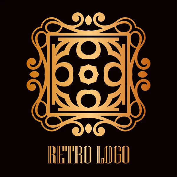 Vintage decoratieve logo — Stockvector