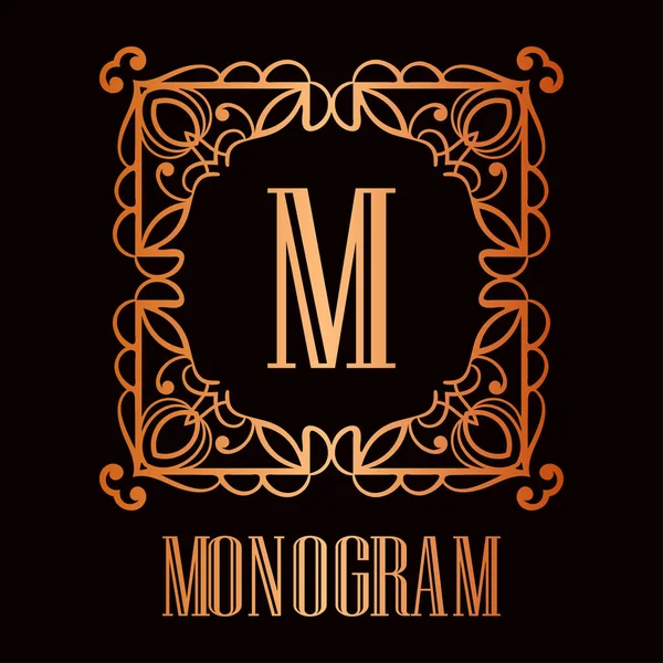 Monogramma ornamentale vintage — Vettoriale Stock