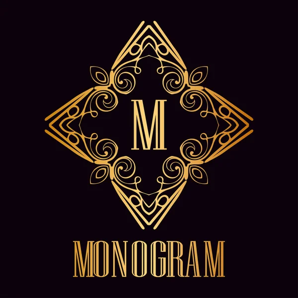 Monogramma ornamentale vintage — Vettoriale Stock