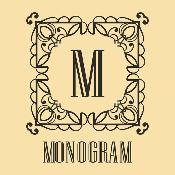 Monogramma ornamentale vintage — Vettoriale Stock