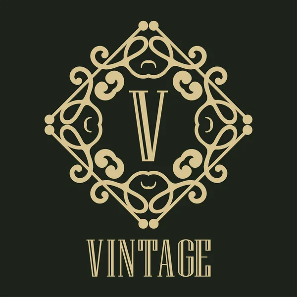 Vintage ozdobné monogram — Stockový vektor