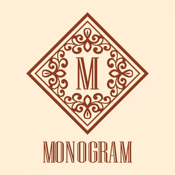 Monogramma ornamentale vintage — Vettoriale Stock