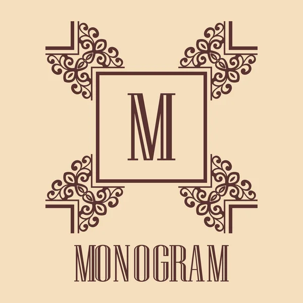 Monograma ornamental vintage — Archivo Imágenes Vectoriales