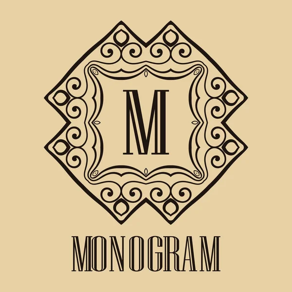 Monogramma ornamentale vintage — Vettoriale Stock