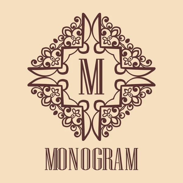 Vintage ozdobné monogram — Stockový vektor