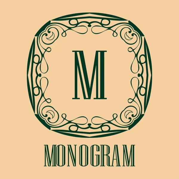 Monograma ornamental vintage — Archivo Imágenes Vectoriales