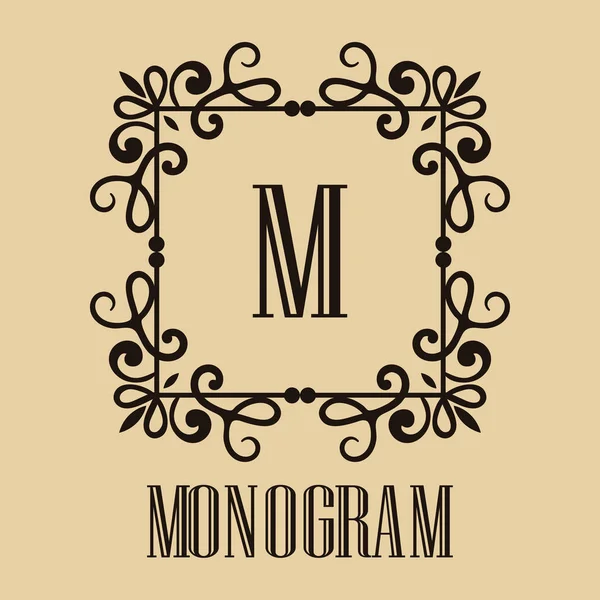 Monogramma ornamentale vintage — Vettoriale Stock
