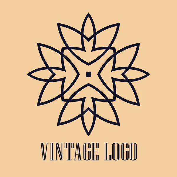 Vintage-Zierlogo — Stockvektor