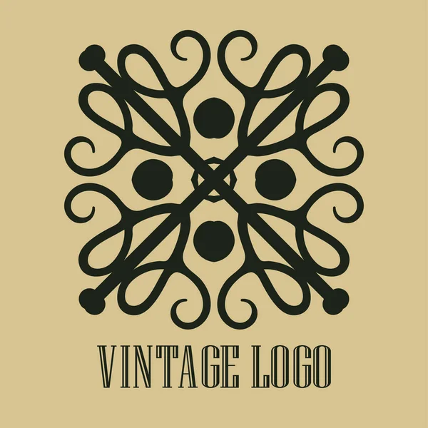 Vintage ozdobné logo — Stockový vektor