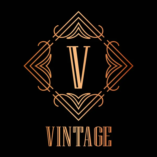 Monograma ornamental vintage — Fotografia de Stock