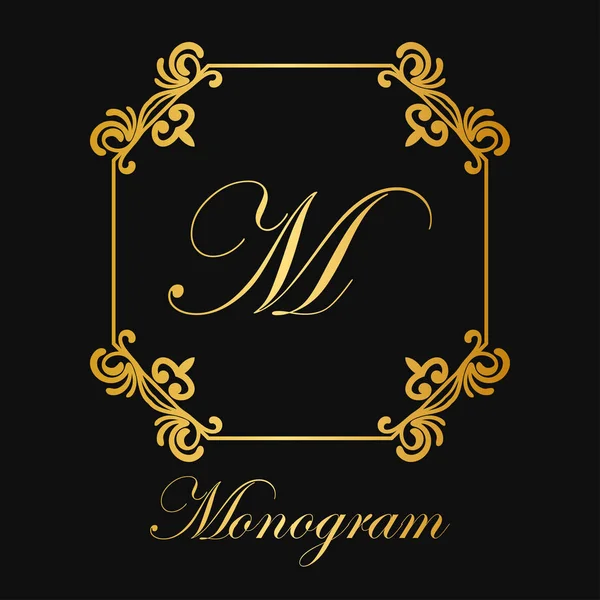 Monogramme ornemental vintage — Image vectorielle