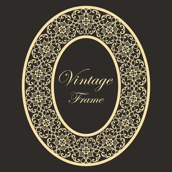 Marco redondo Vintage — Vector de stock