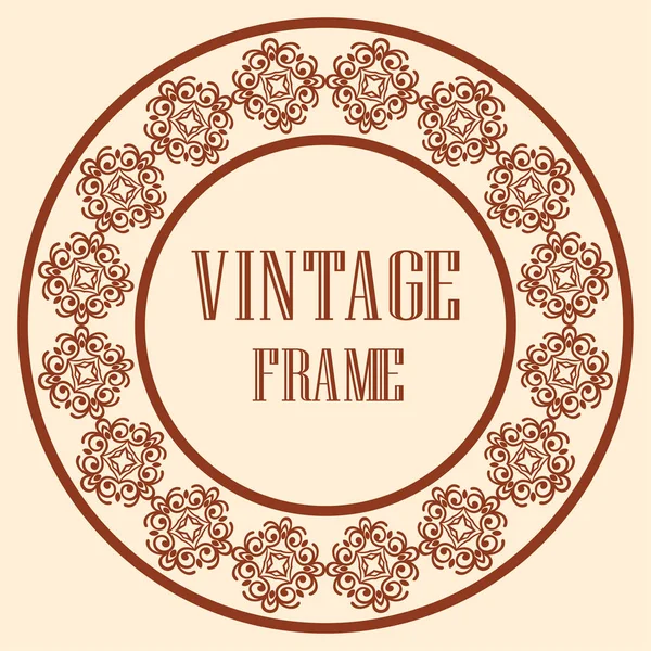 Cadre rond vintage — Image vectorielle