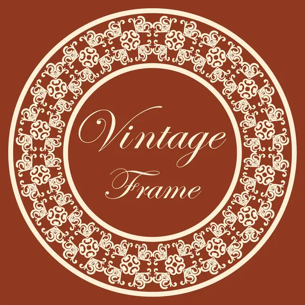 Vintage round frame — Stock Vector