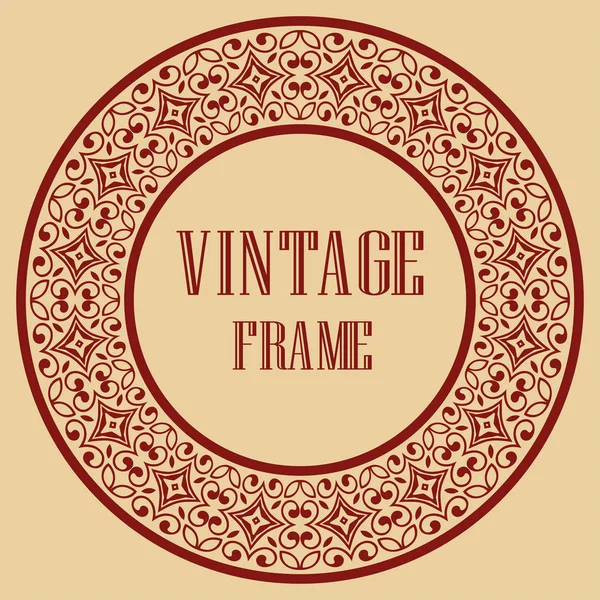 Cadre rond vintage — Image vectorielle