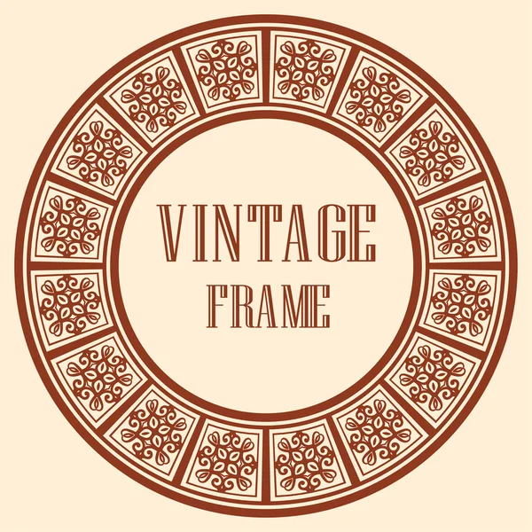 Cadre rond vintage — Image vectorielle