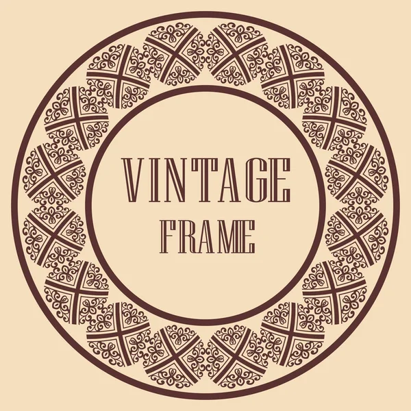 Vintage round frame — Stock Vector