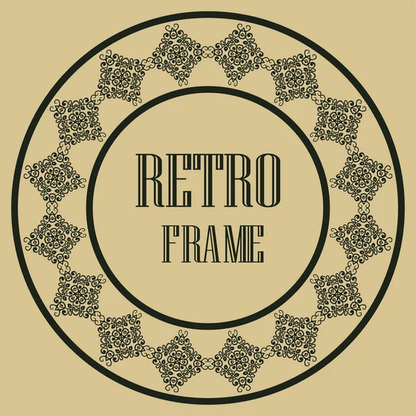 Vintage rond frame — Stockvector