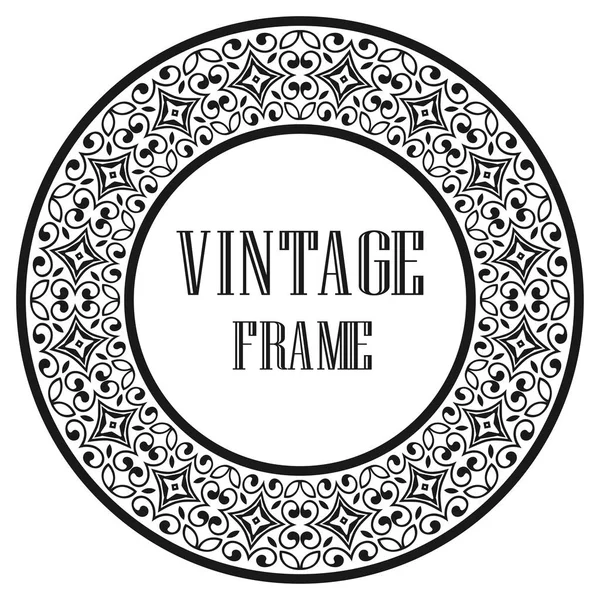 Vintage round frame — Stock Vector