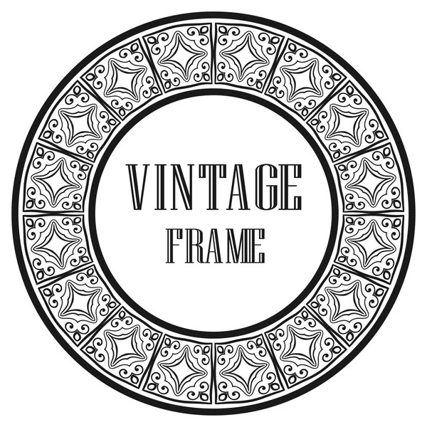 Cadre rond vintage — Image vectorielle