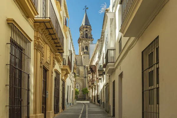 San Miguel Kilisesi Manzarası Jerez Frontera Endülüs Spanya — Stok fotoğraf