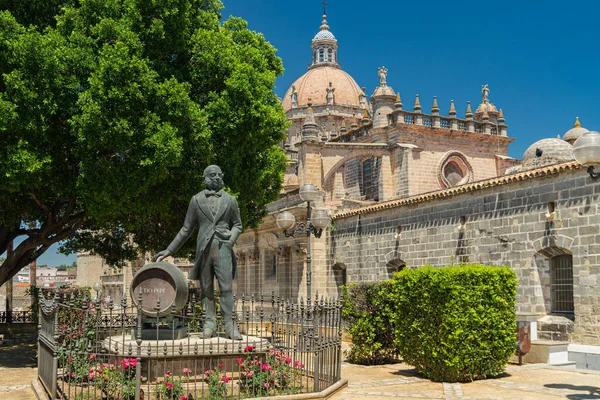 Sculpture Tio Pepe Cathedral Jerez Frontera Andalusia Spain — Stock Photo, Image